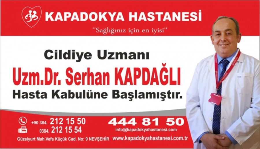 Güçlü ve iddialı kadromuza yeni bir isim daha eklendi. Dermatoloji (Cildiye) Uzmanı Uzm. Dr. Serhan KAPDAĞLI, hasta kabulüne başlamıştır