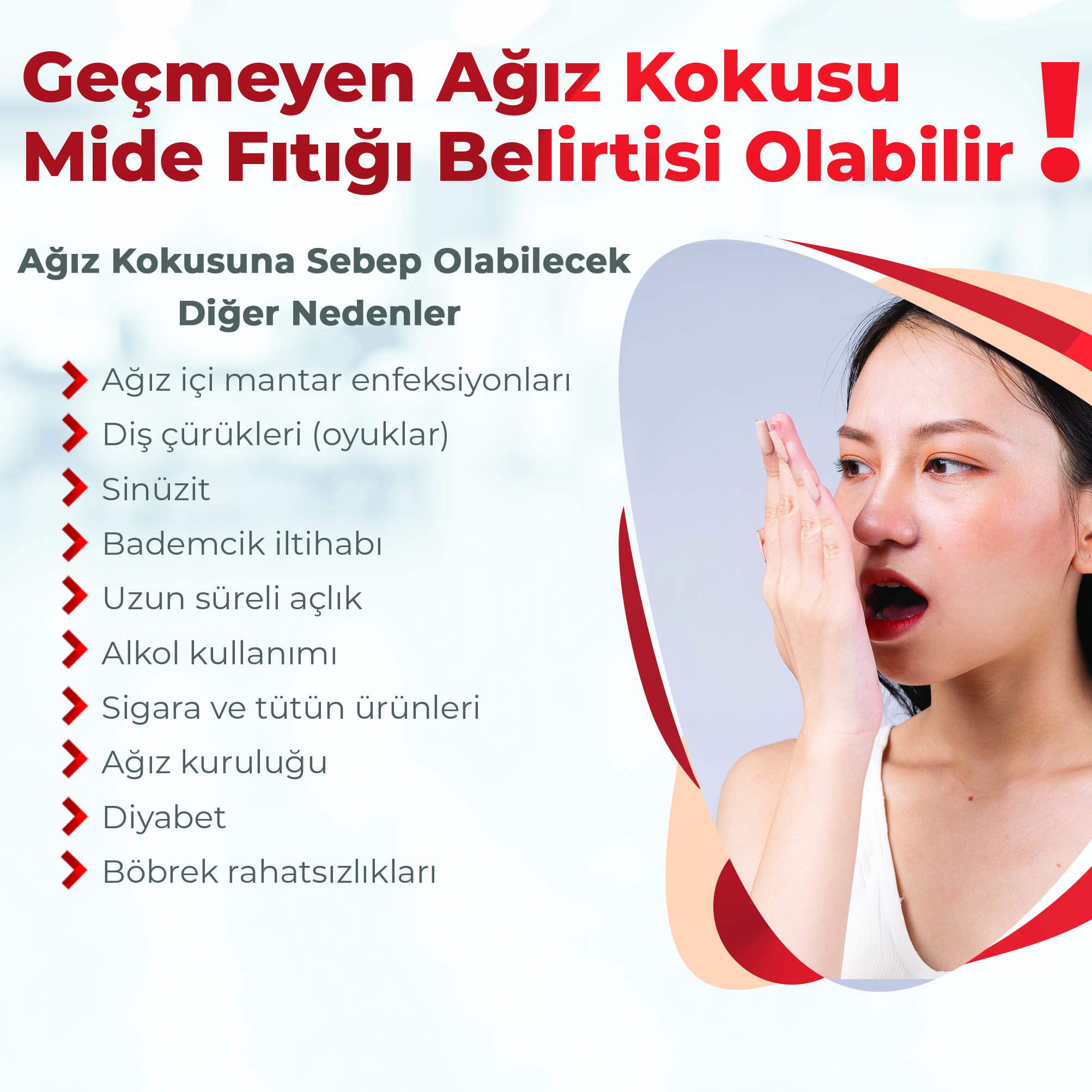 Geçmeyen ağız kokusu Mide fıtığı belirtisi olabilir !