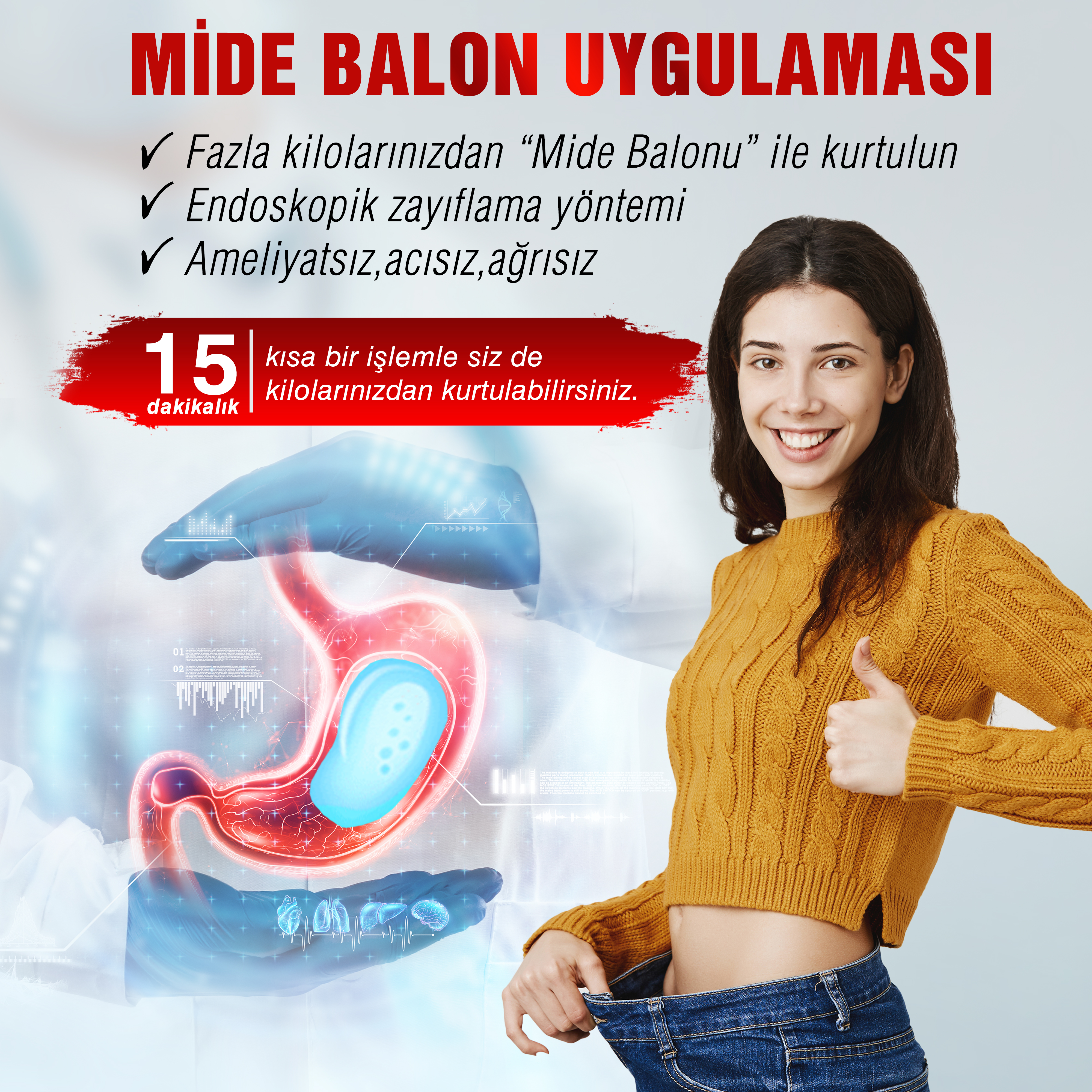 Mide balonu ile kilolarınızdan kurtulun.