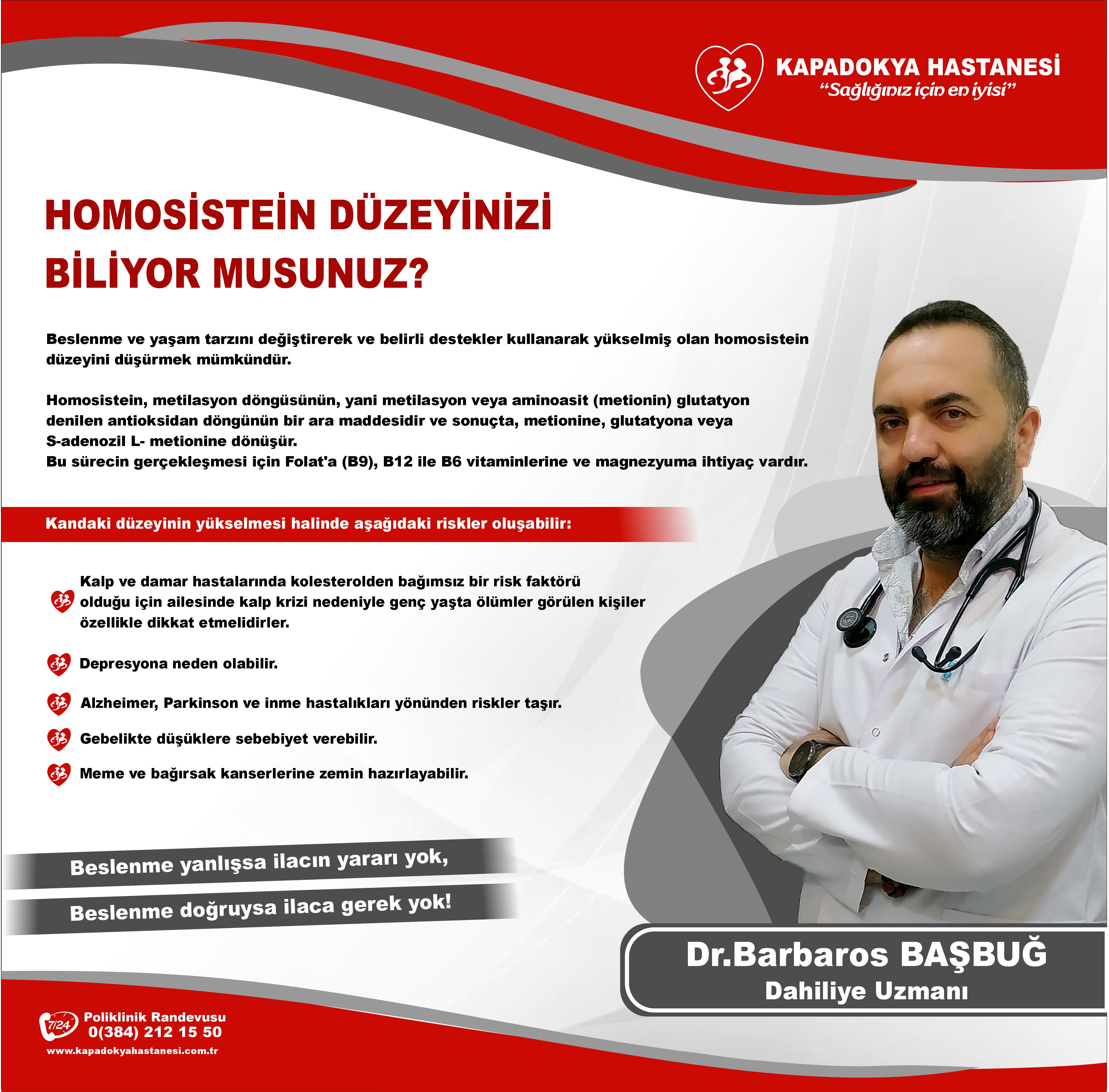 HOMOSİSTEİN DÜZEYİNİZİ BİLİYOR MUSUNUZ?