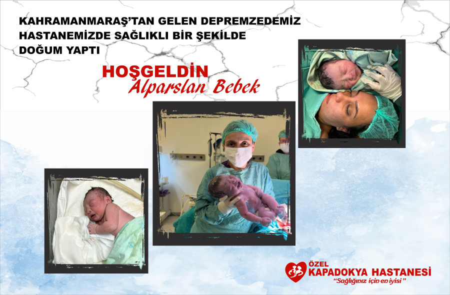 DEPREMZEDE GÜÇLÜ BEBEĞİMİZ DURUR, SAĞLIKLI BİR ŞEKİLDE DÜNYAYA GELDİ